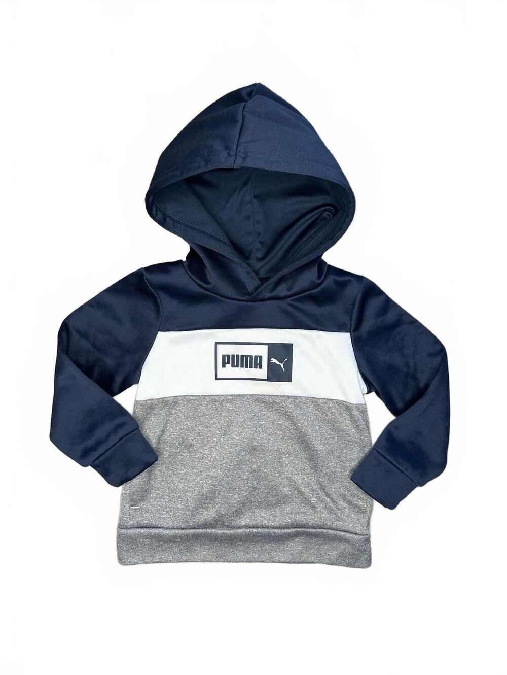 Puma Navy Gray Colorblock Hoodie 6M